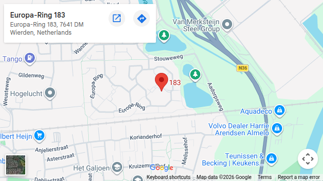 Locatie van Rijschool Stroeve op de kaart: Europa-ring 183 in Wierden